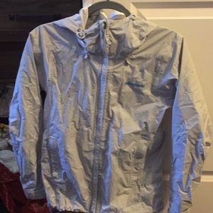 Silver Patagonia raincoat